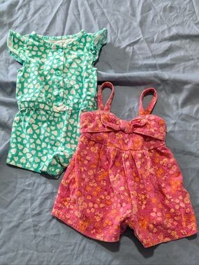 GUC Carters Size 3 Months Summer Rompers *S14